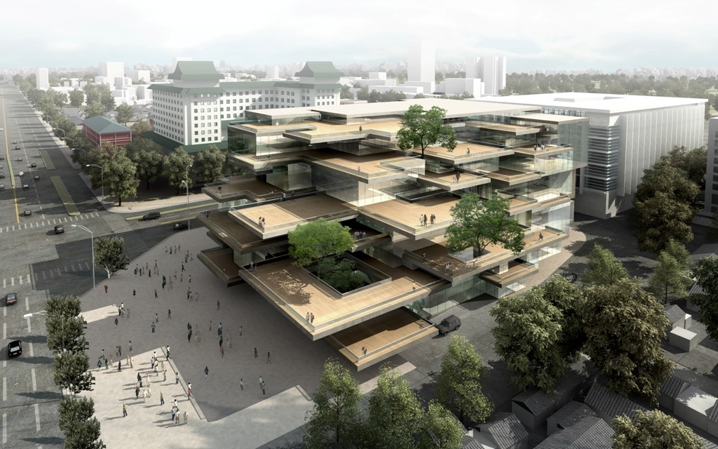 アート・デザイン・音楽 STUDIES AND EXECUTED BUILDINGS View-3_South-Approach-OPT-