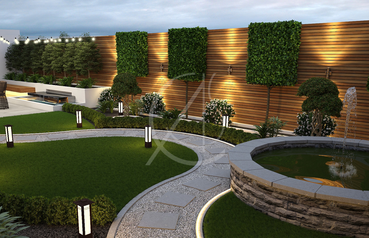 Curved Landscape Garden Design | Comelite Architecture Structure ...