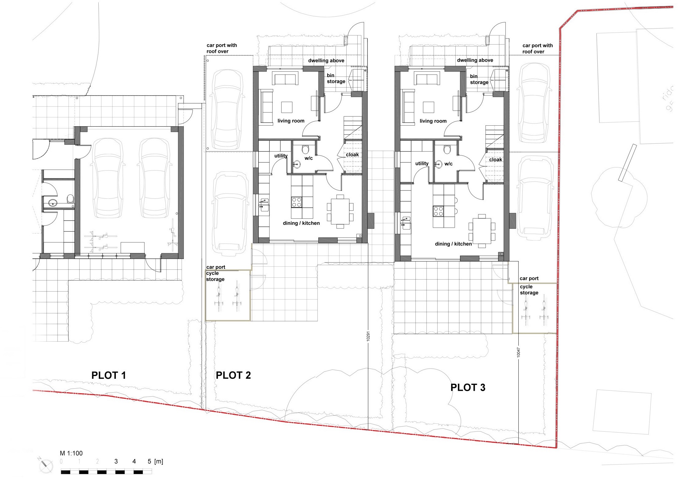 Plots 2+3 Ground Floor Plans
