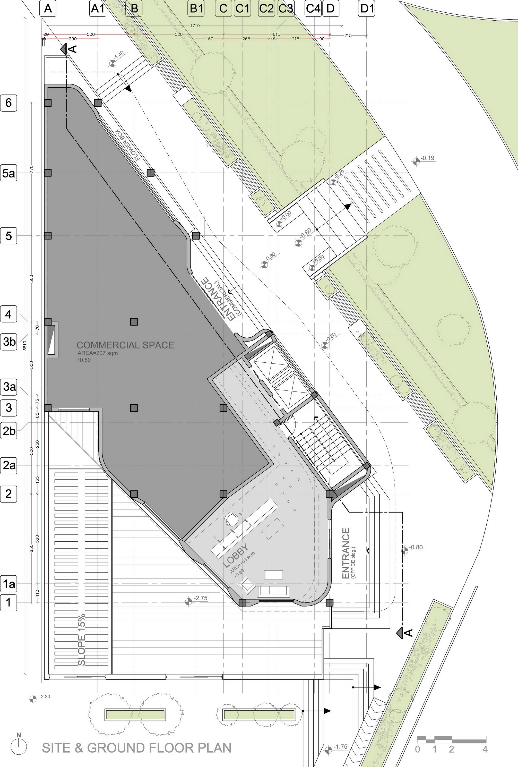 Site and Ground floor plan