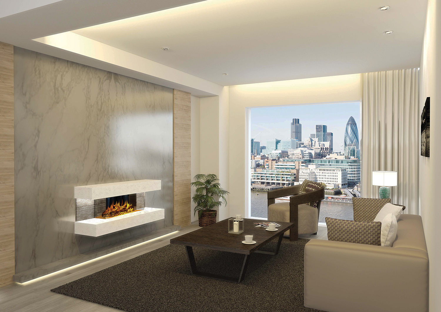 Compton 2 Electric Fireplace By Electric Modern Media Photos