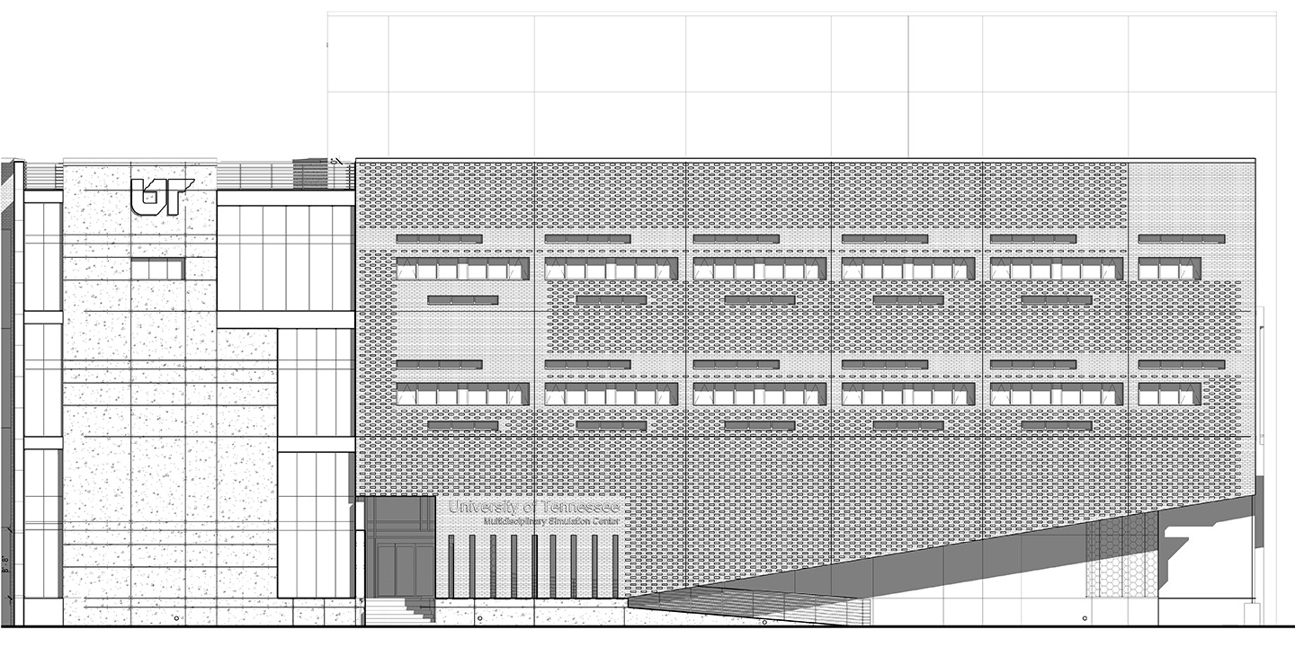 West elevation drawing.