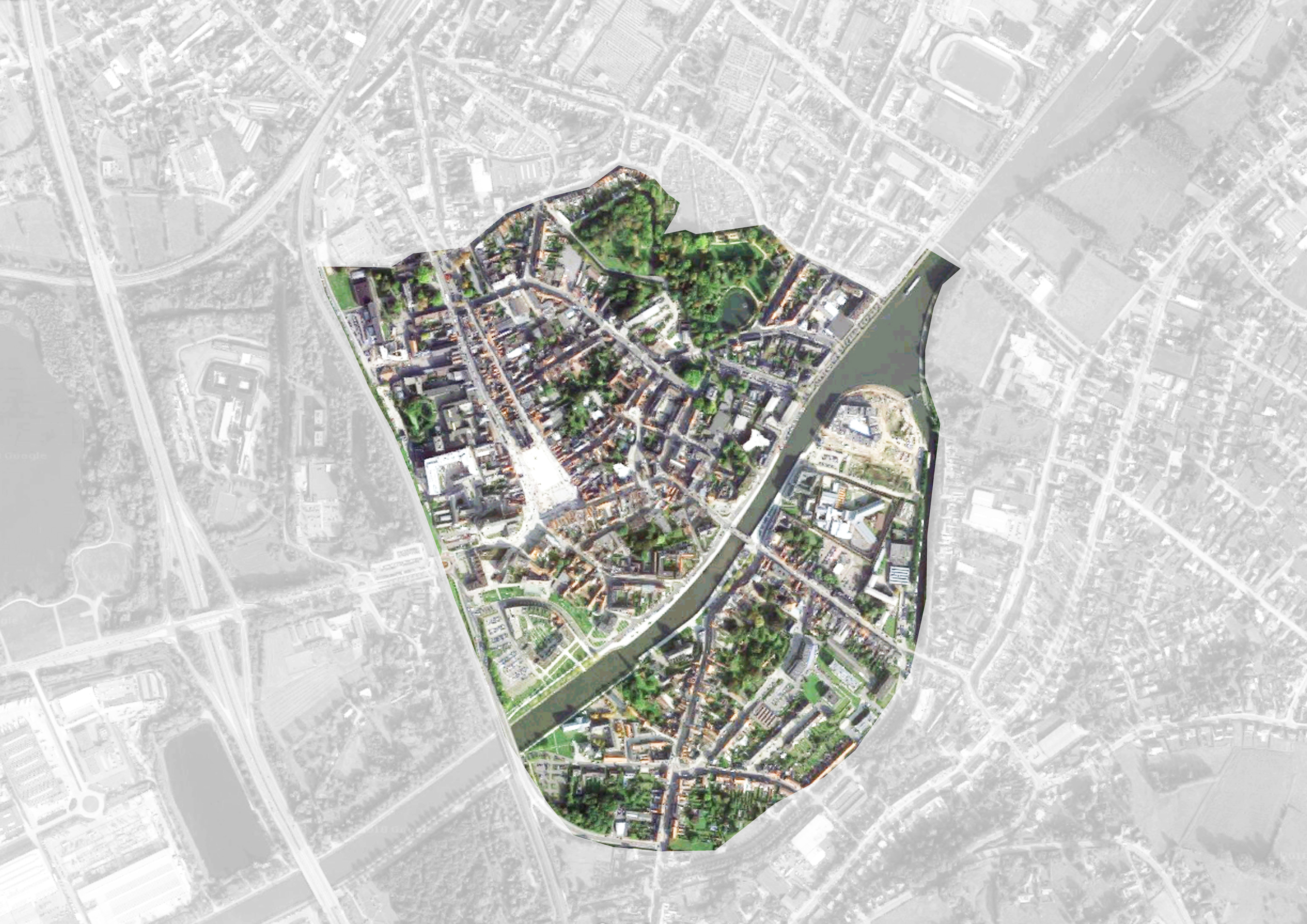Locatie van de Markt van Oudenaarde