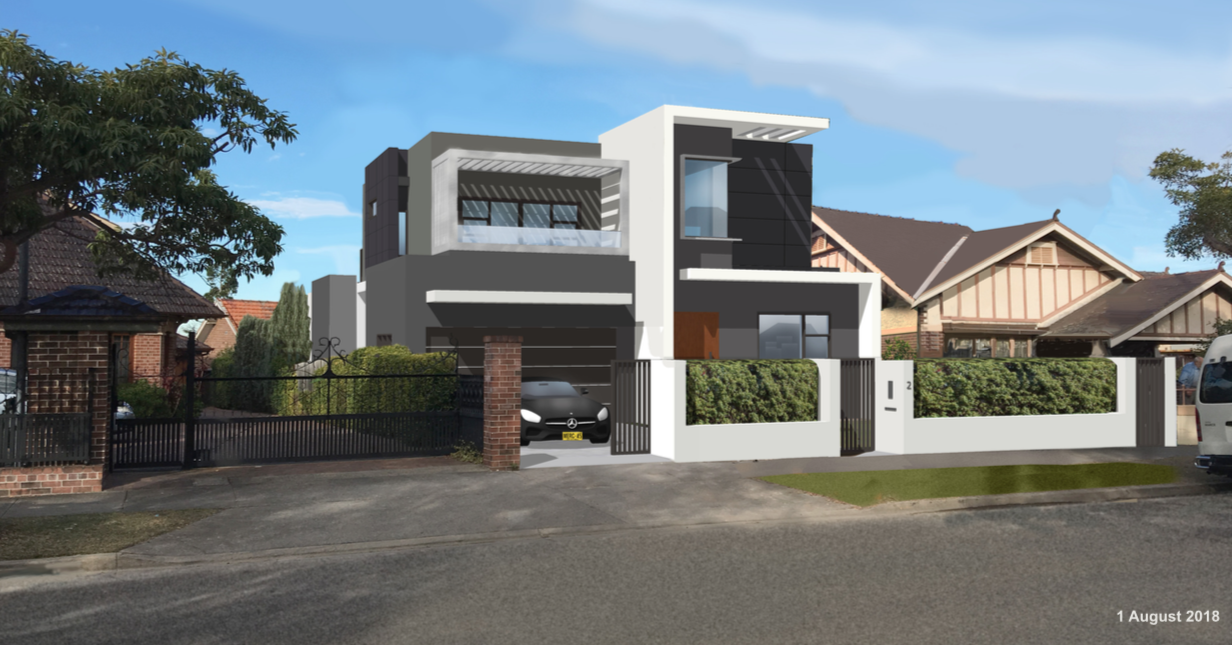 Rendered sketch view