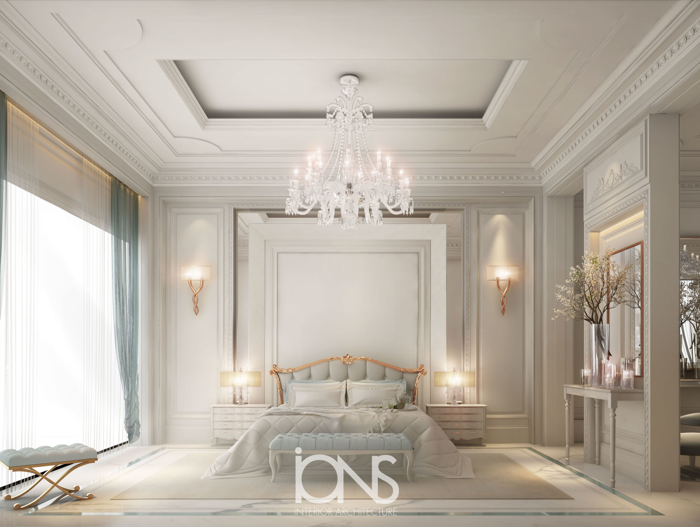 Elegant Neo Classic Master Bedroom Design Ions Design