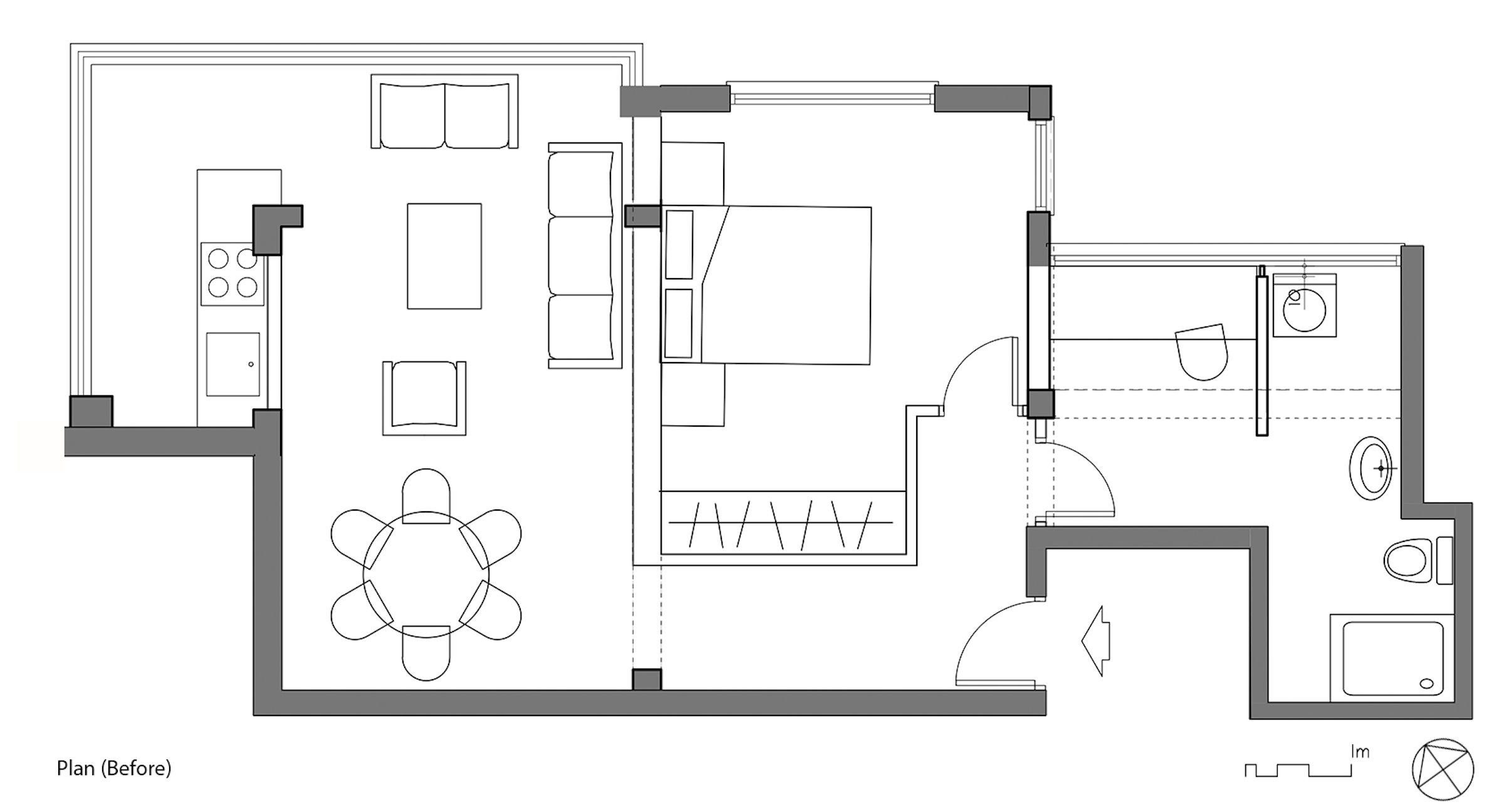 Entrance hall and dining area