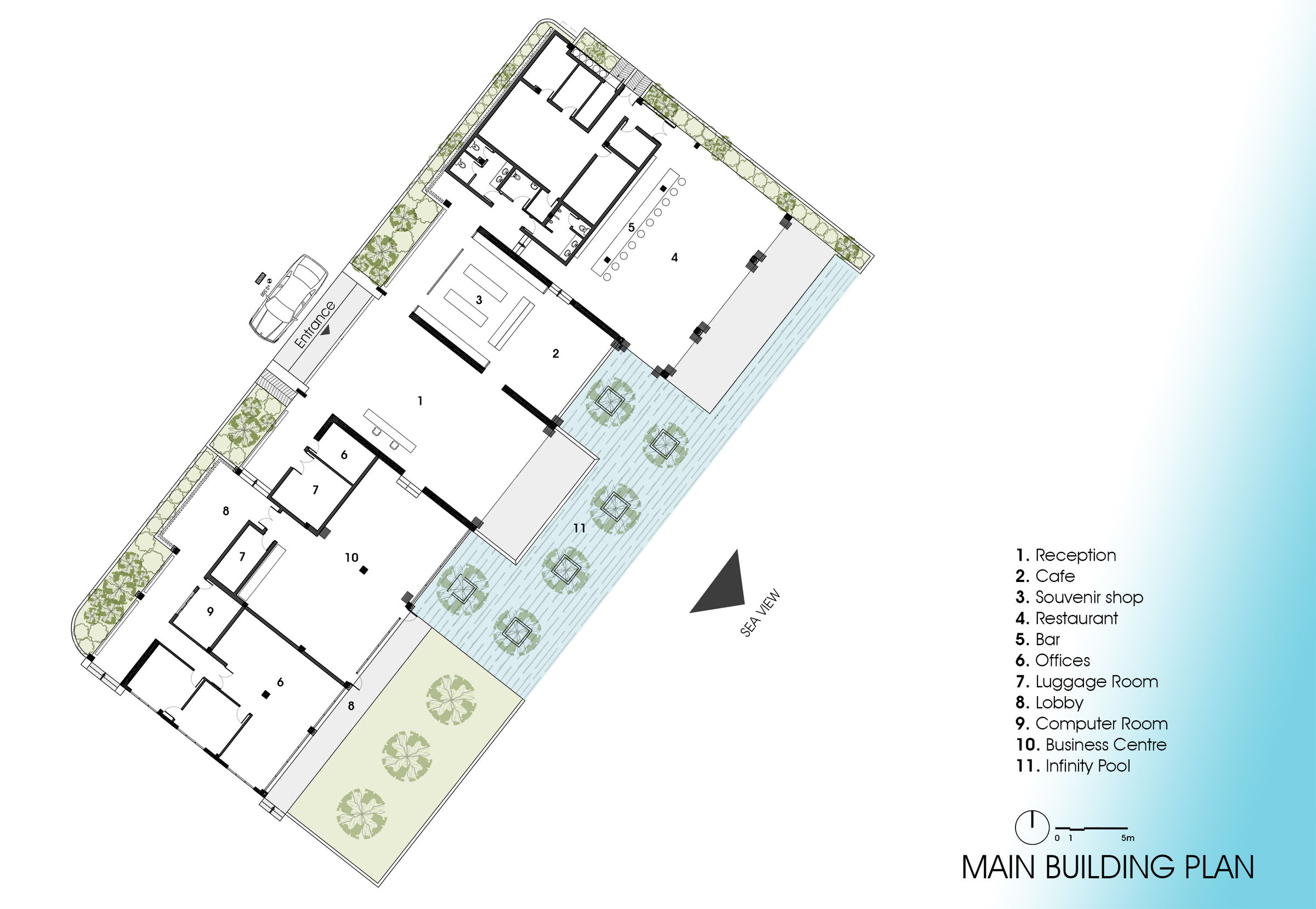 Restaurant & Pool Plan