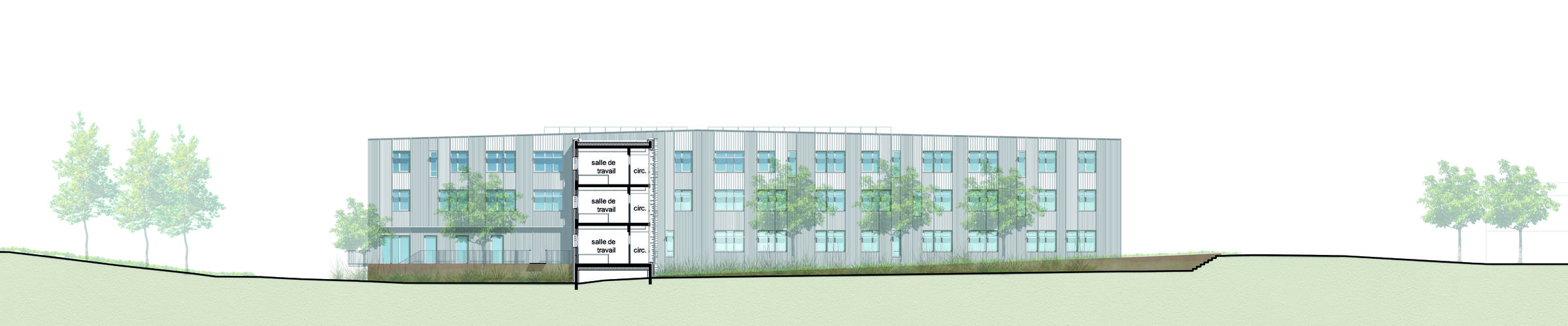 south façade - boarding house