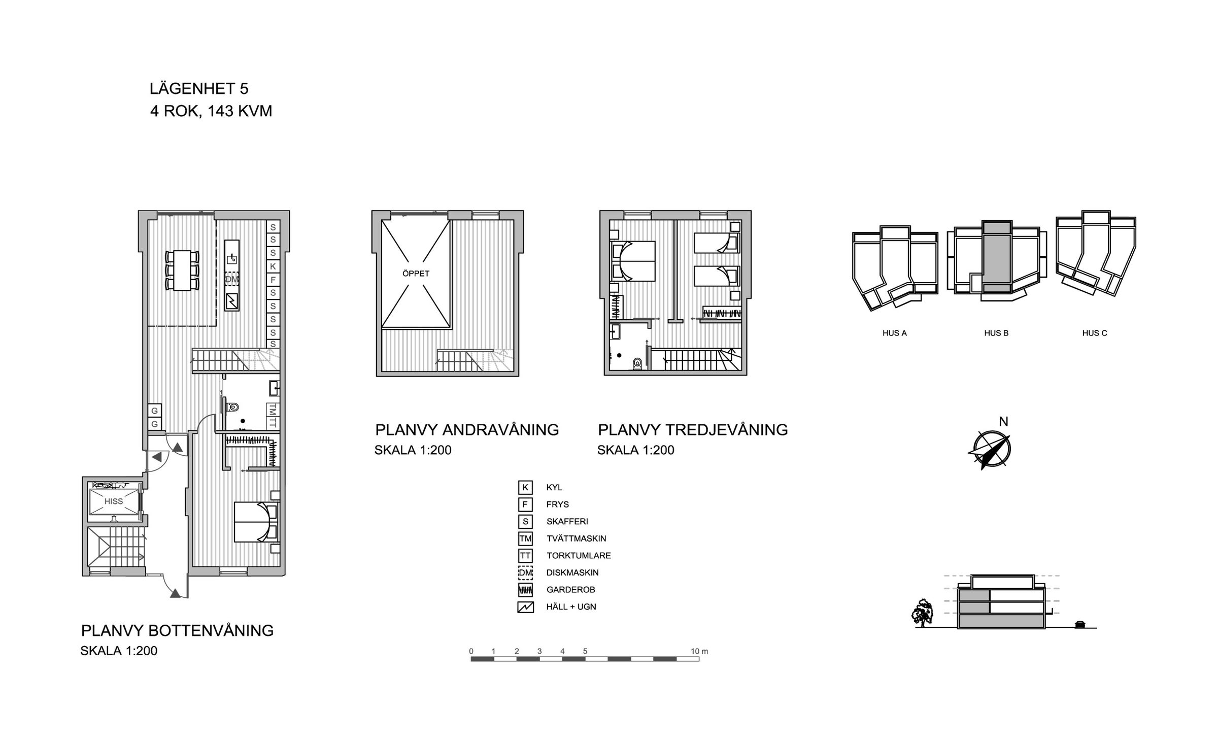 Layout, apartment 5 (145.5 sq metres)