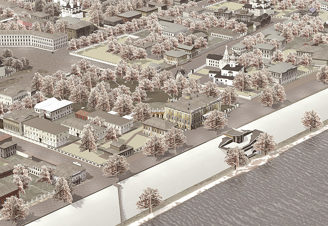 Winter render of the city