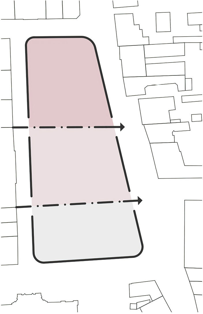Metzig's Square - Division according to site plan