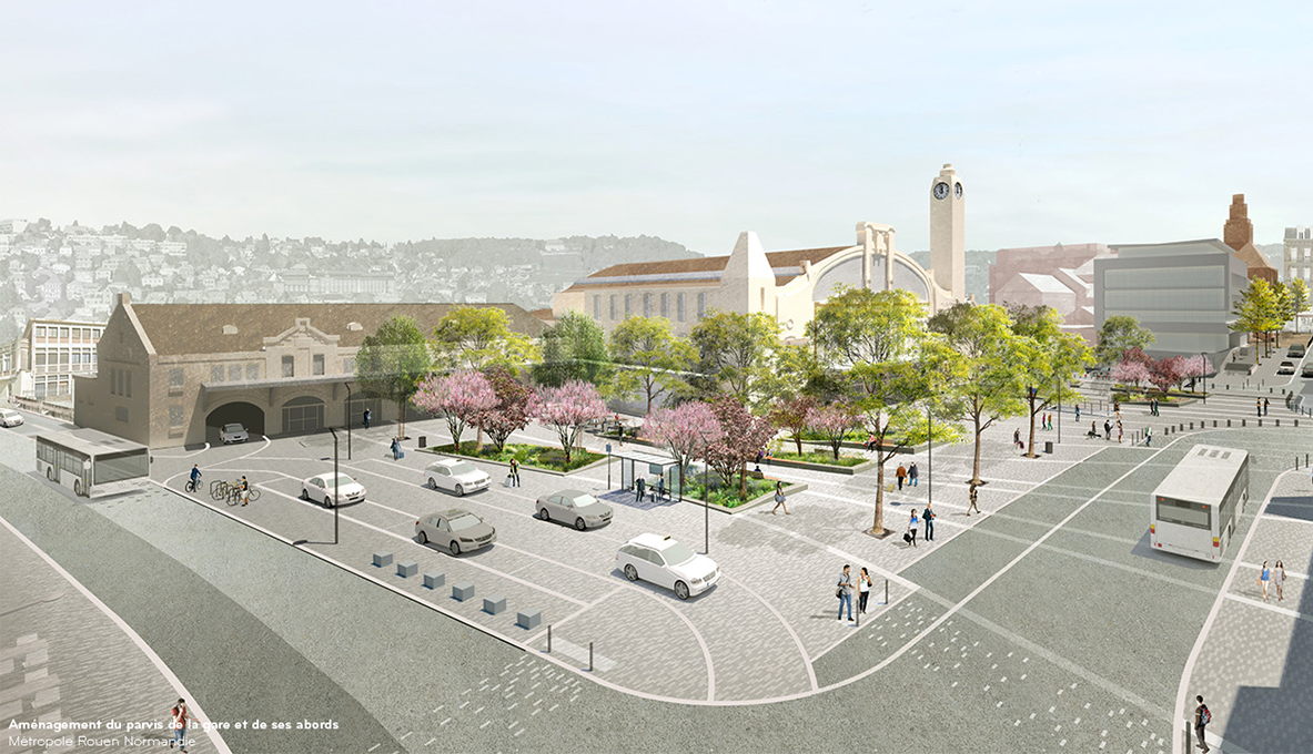 Rouen station area