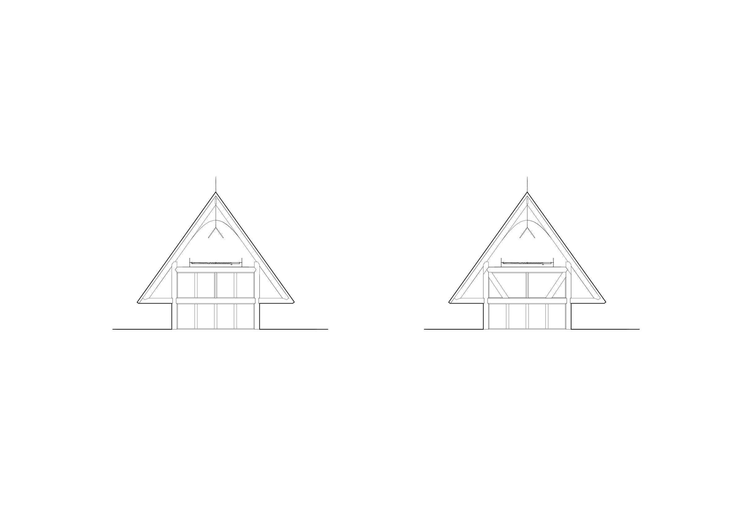 West and east elevations