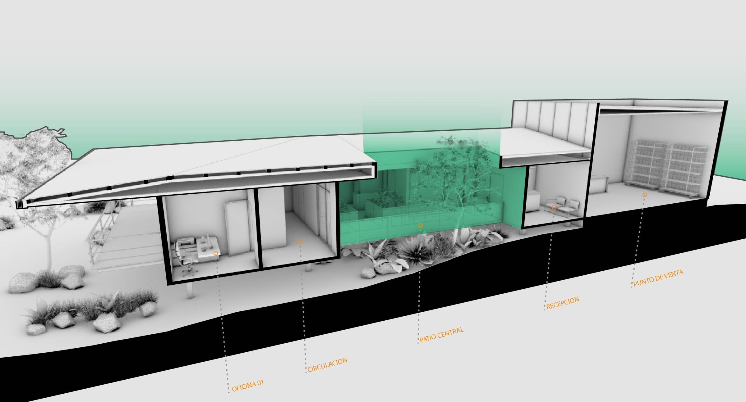 Central patio section