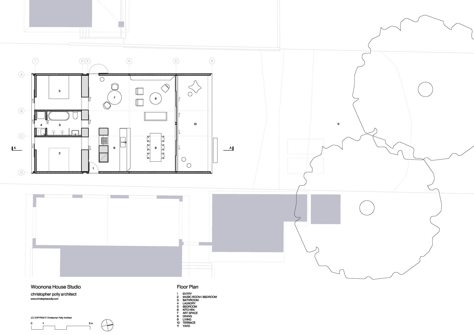 Christopher Polly Architect - Woonona House Studio - Plan