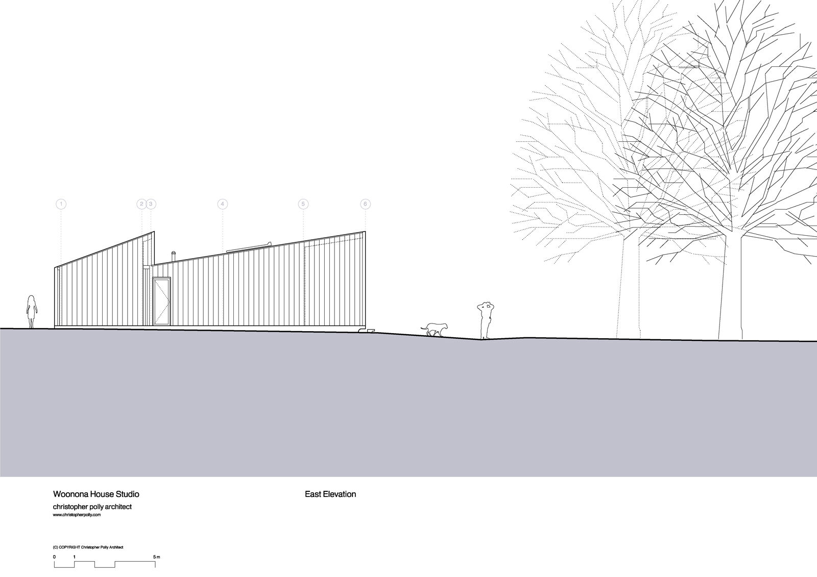 Christopher Polly Architect - Woonona House Studio - East Elevation