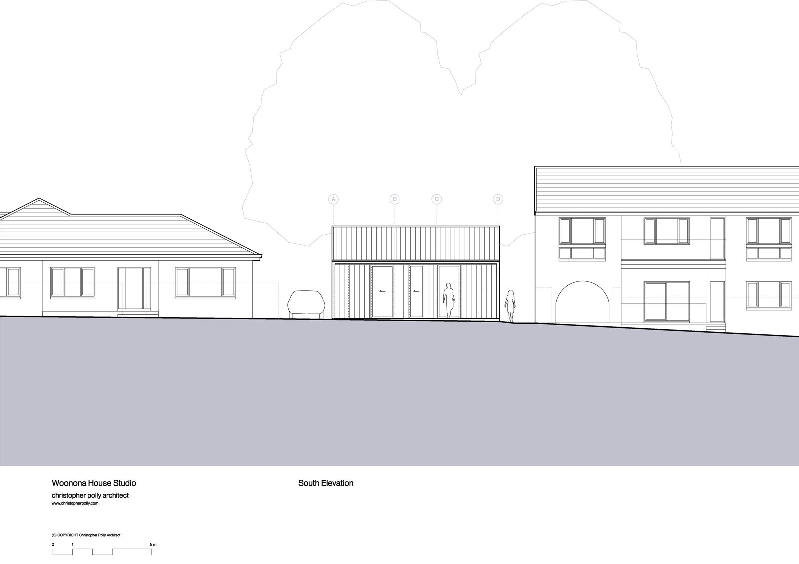 Christopher Polly Architect - Woonona House Studio - South Elevation