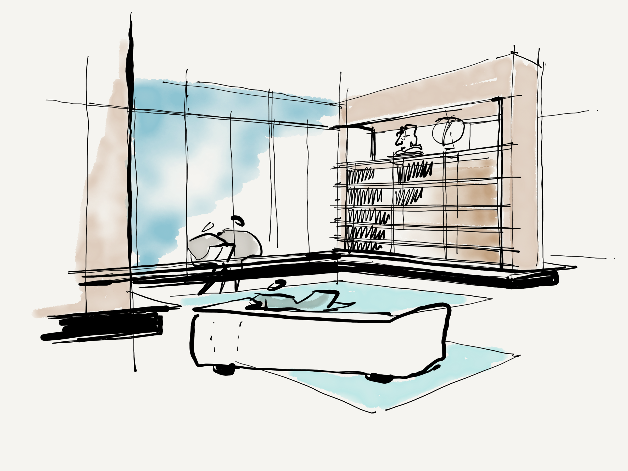 Sketch of Cologne Kalk Library