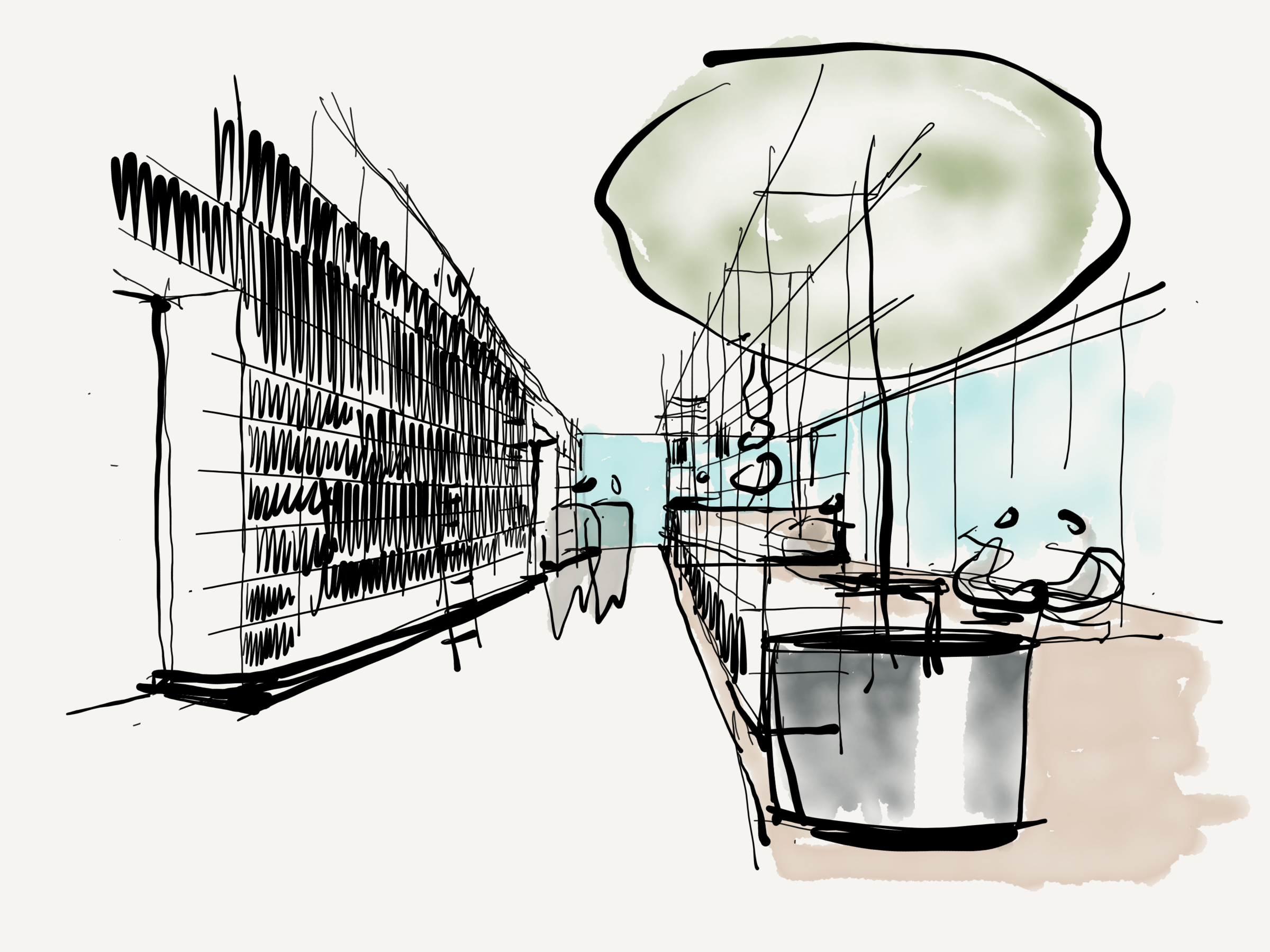 Sketch of Cologne Kalk Library