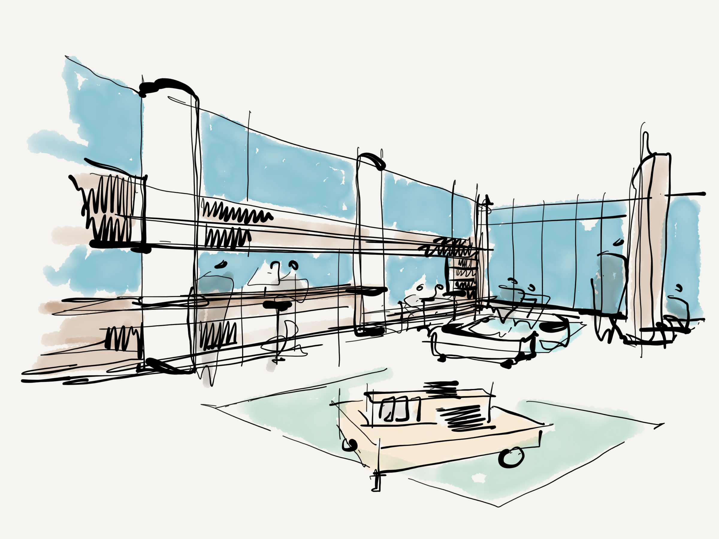 Sketch of Cologne Kalk Library