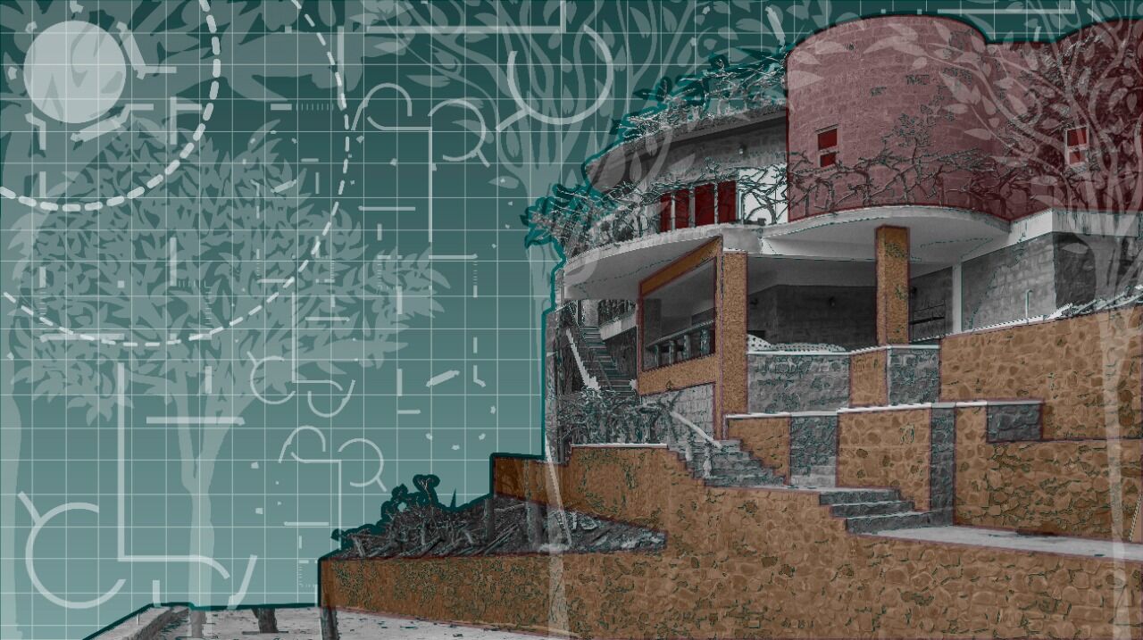 Graphic illustration of the holiday home