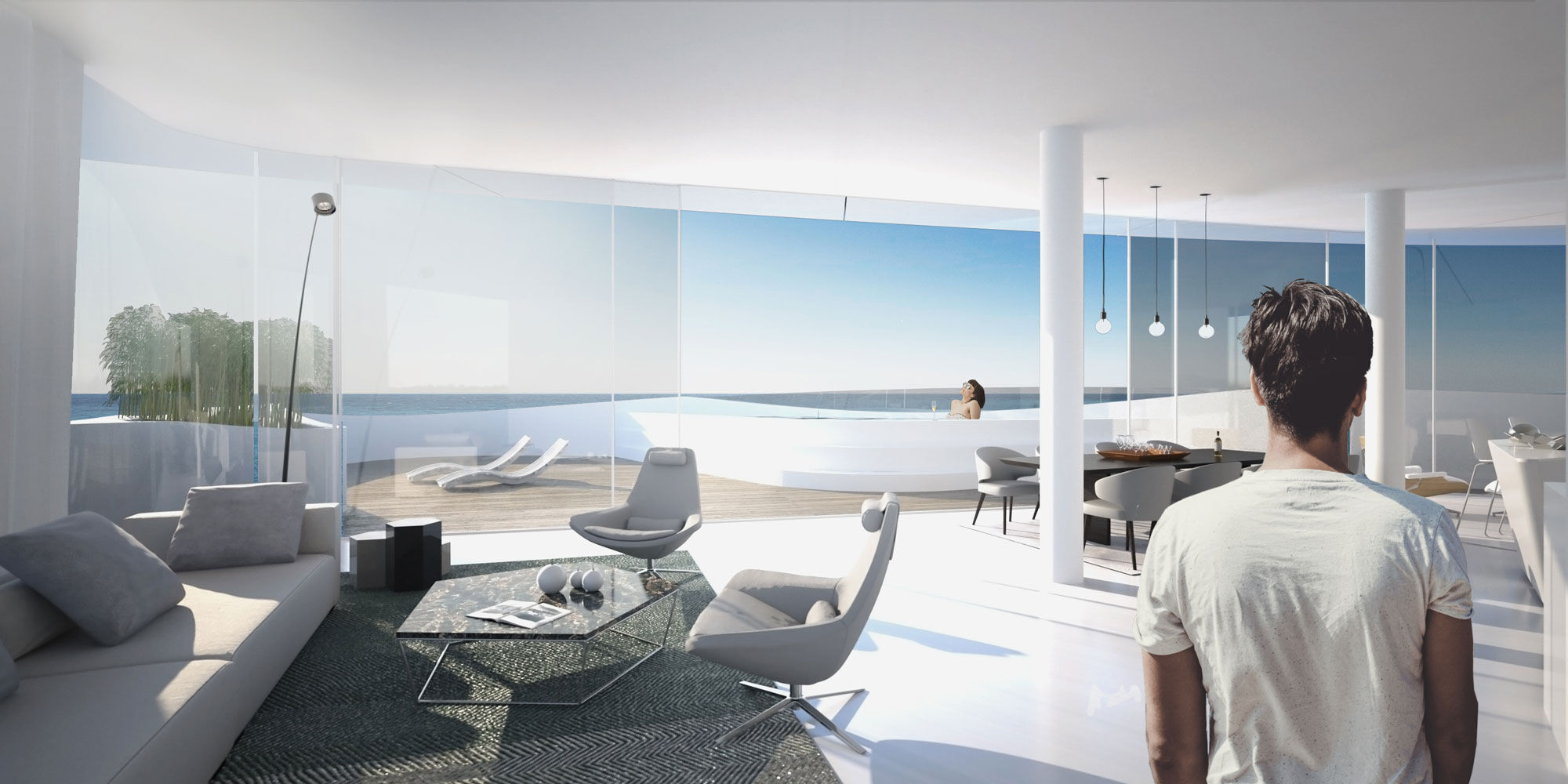 Interior Design in the apartment in Pebble building.