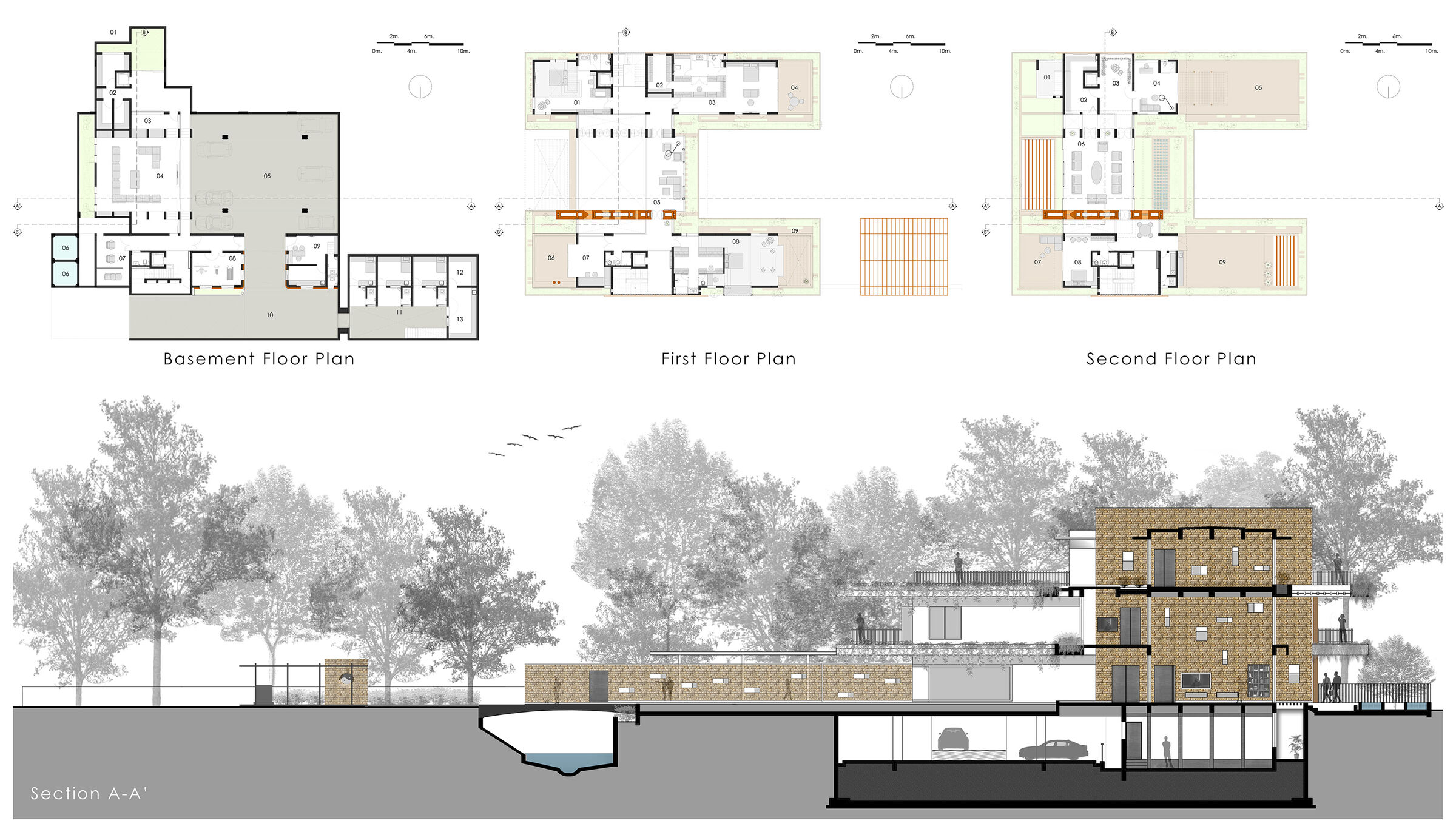 Drawing 02 : Plans + Section