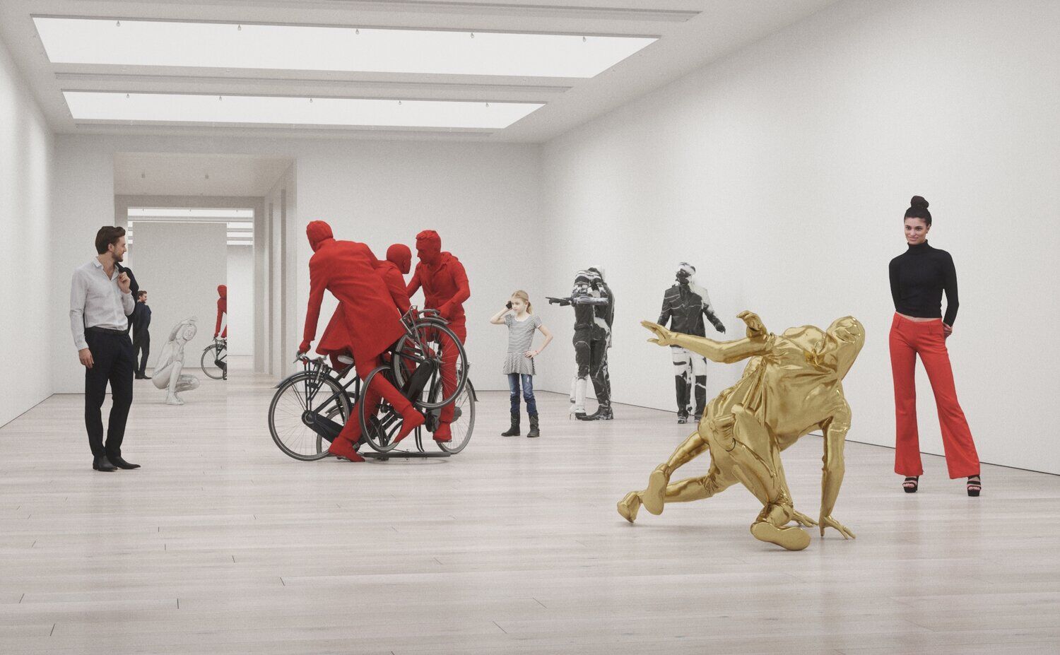 Gold Hip-Hop Dancer In Relative Simultaneity
