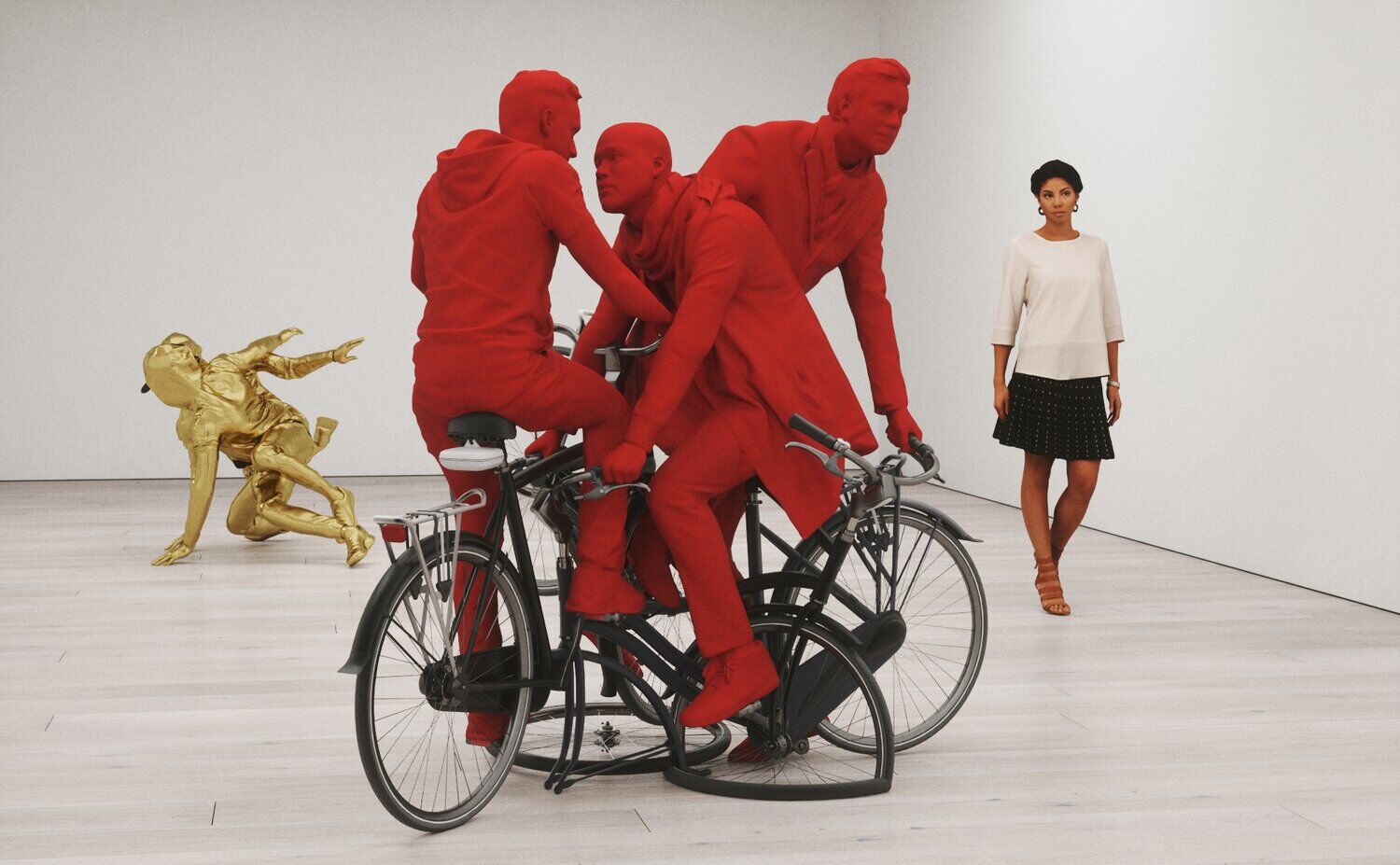 The Three Red Bicyclists, or Menage Trois
