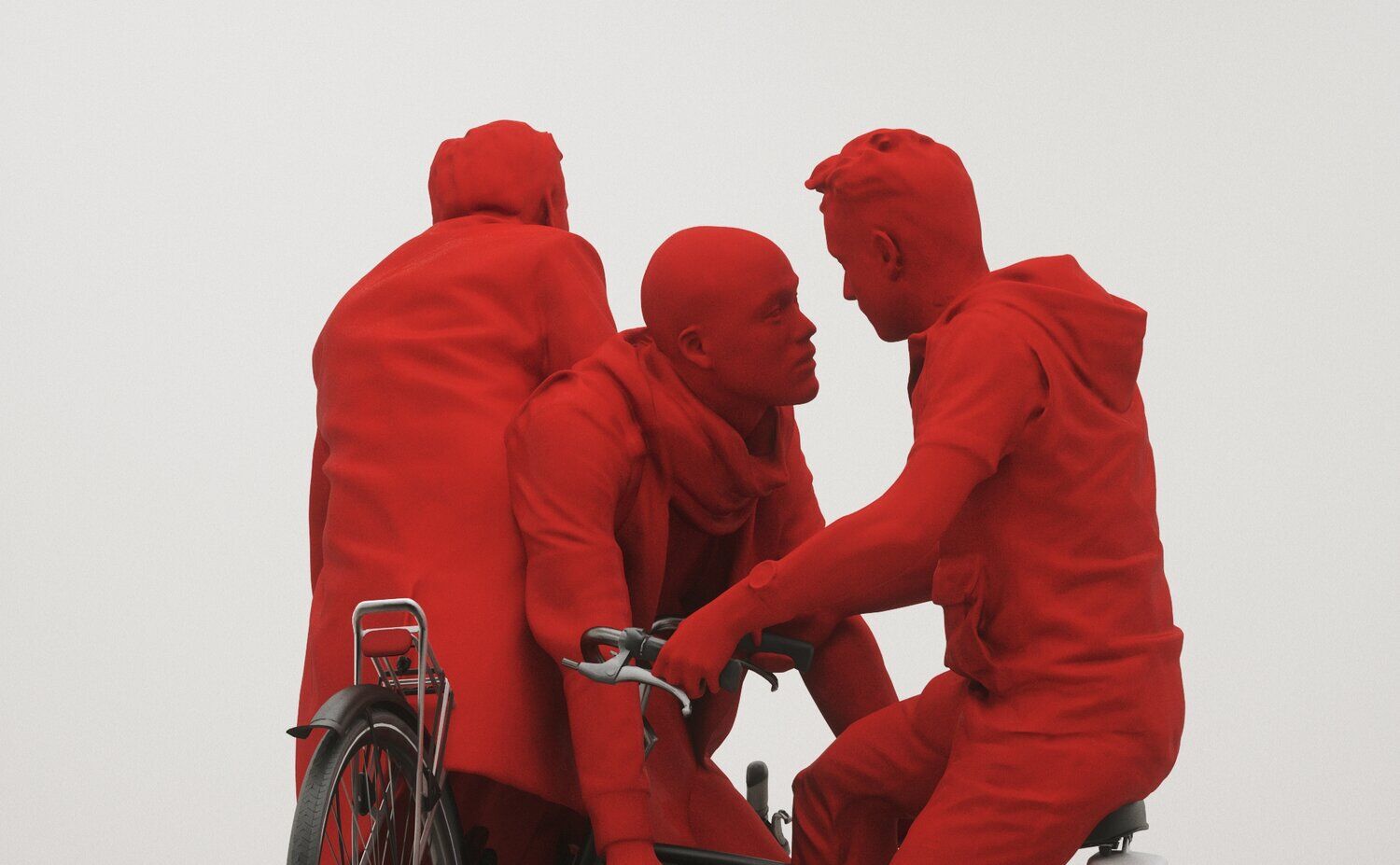 The Three Red Bicyclists, or Menage Trois