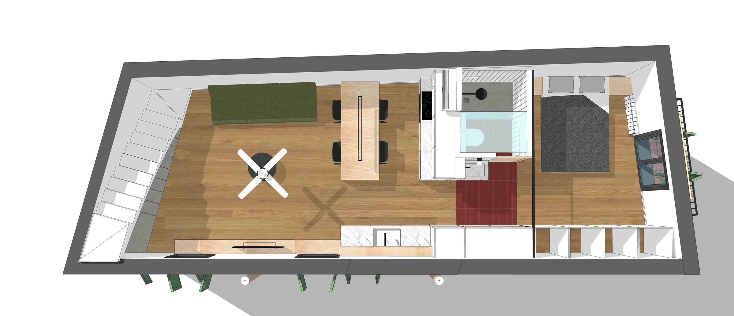 2nd floor plan 3D