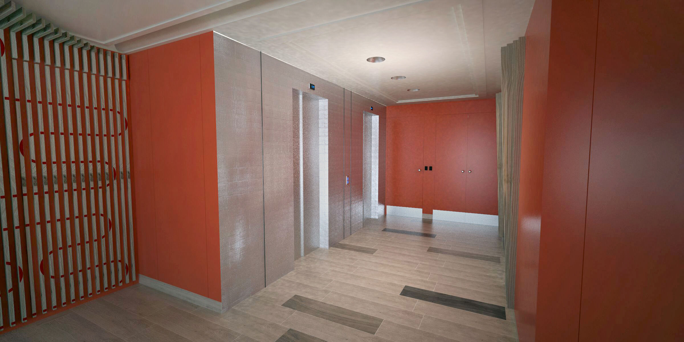 View of the lobby towards elevators