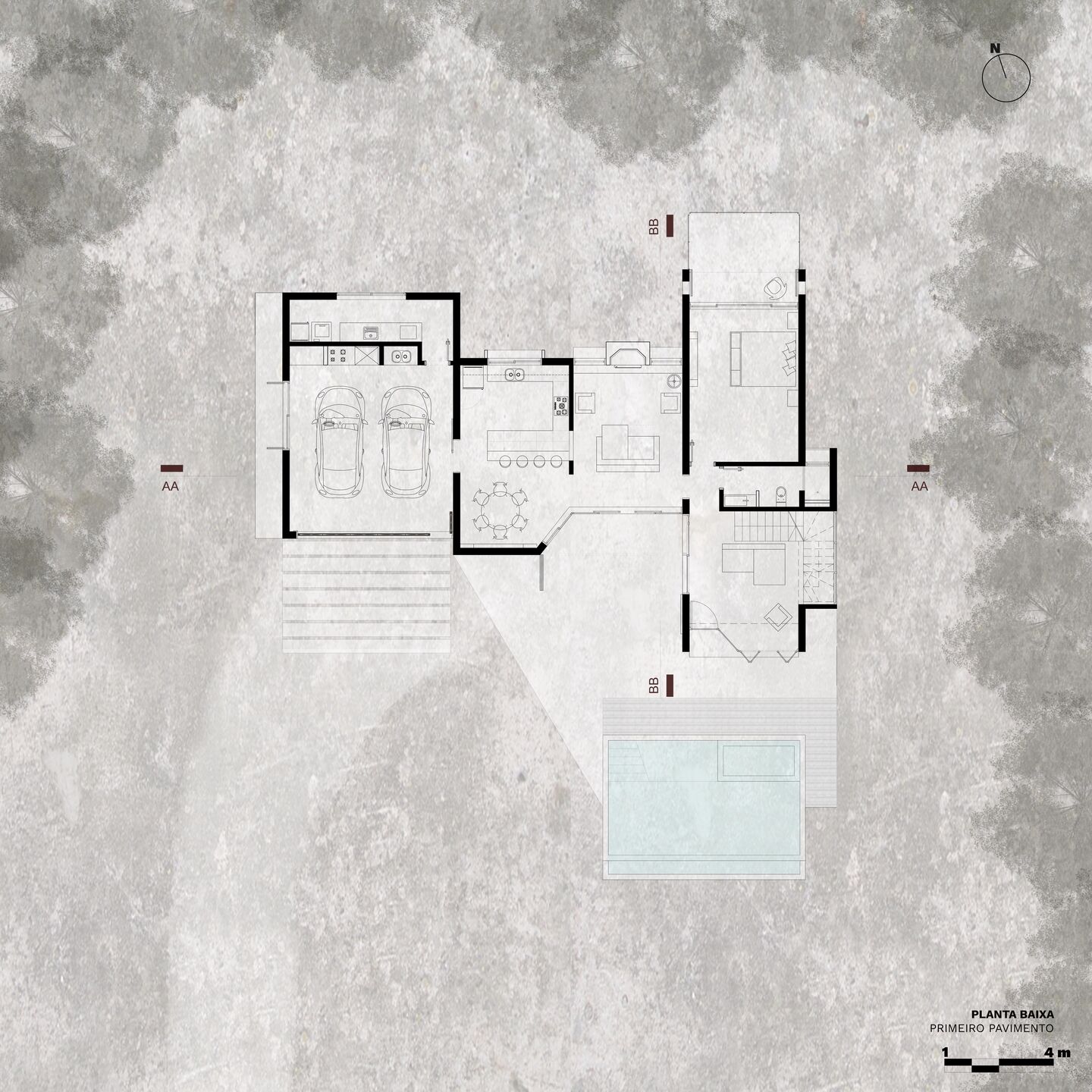 Casa T&T - Planta Baixa Terreo