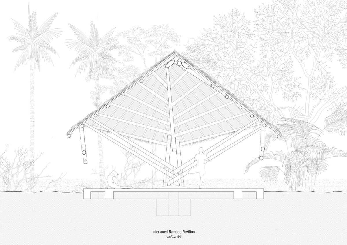 Interlaced Bamboo Pavilion - Section