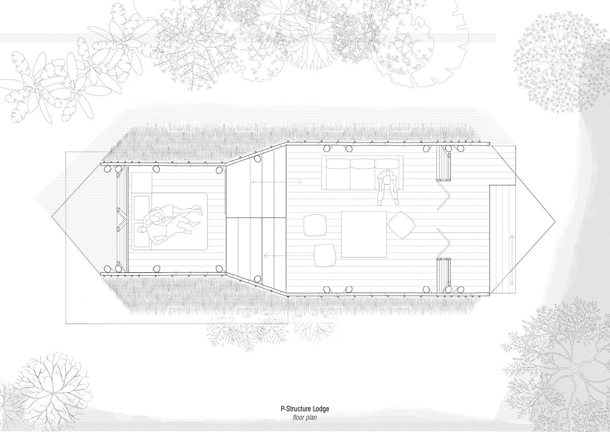 P-Framed Lodge - Plan