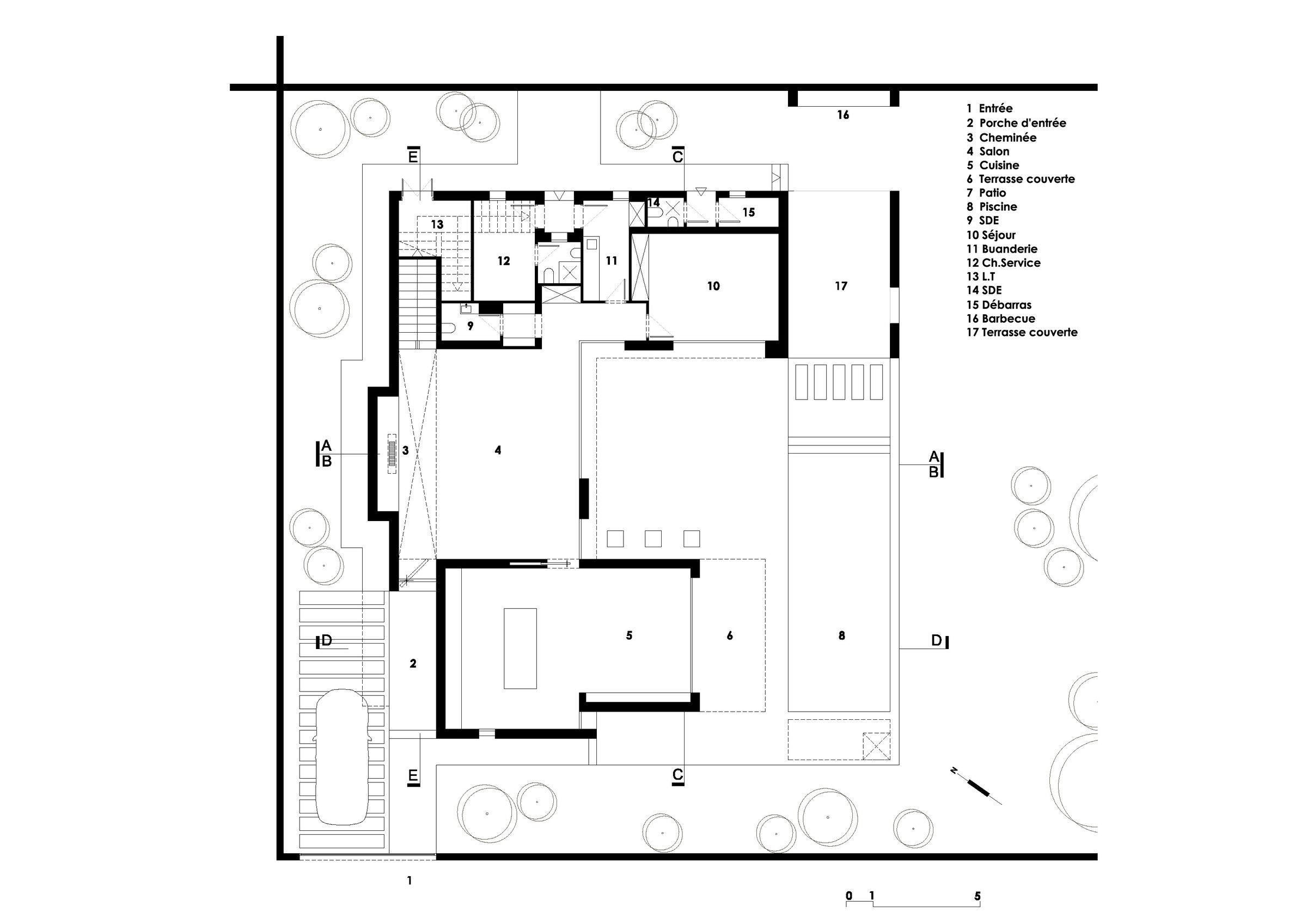 Villa Palawan, Plan RDC