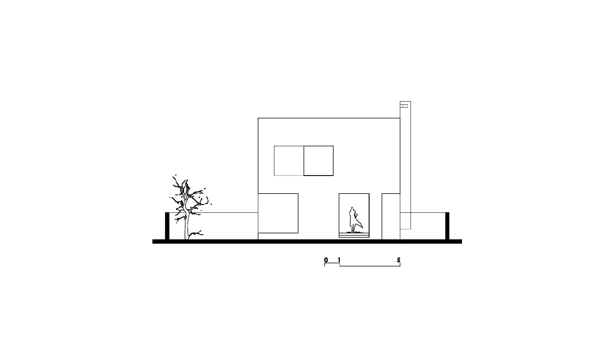Villa CH, Façade Nord-Est