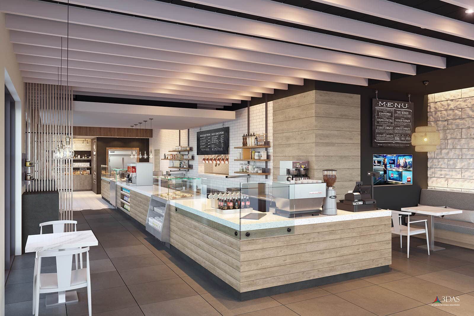 Bistro 3D Rendering