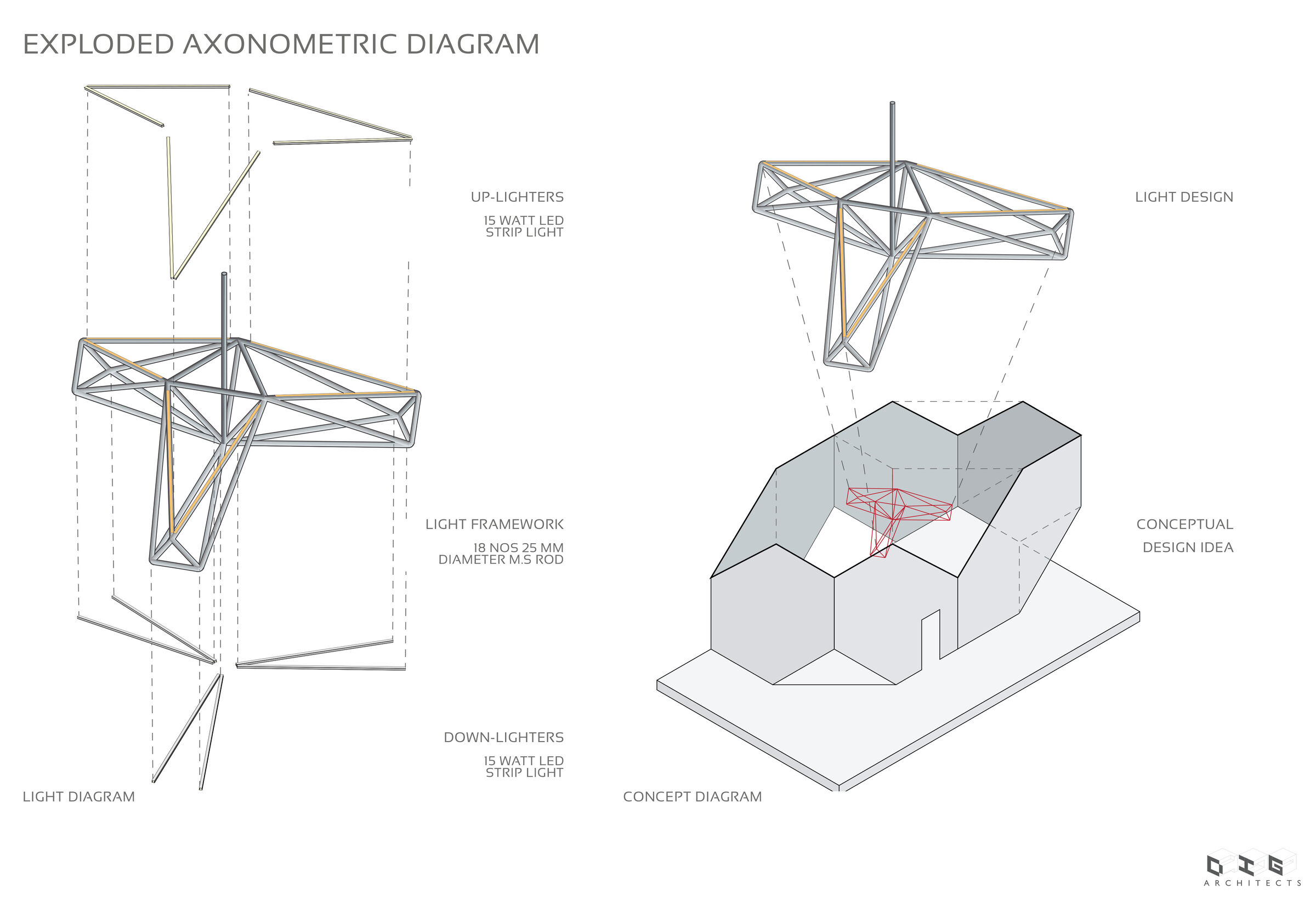 Exploded axonometric diagram