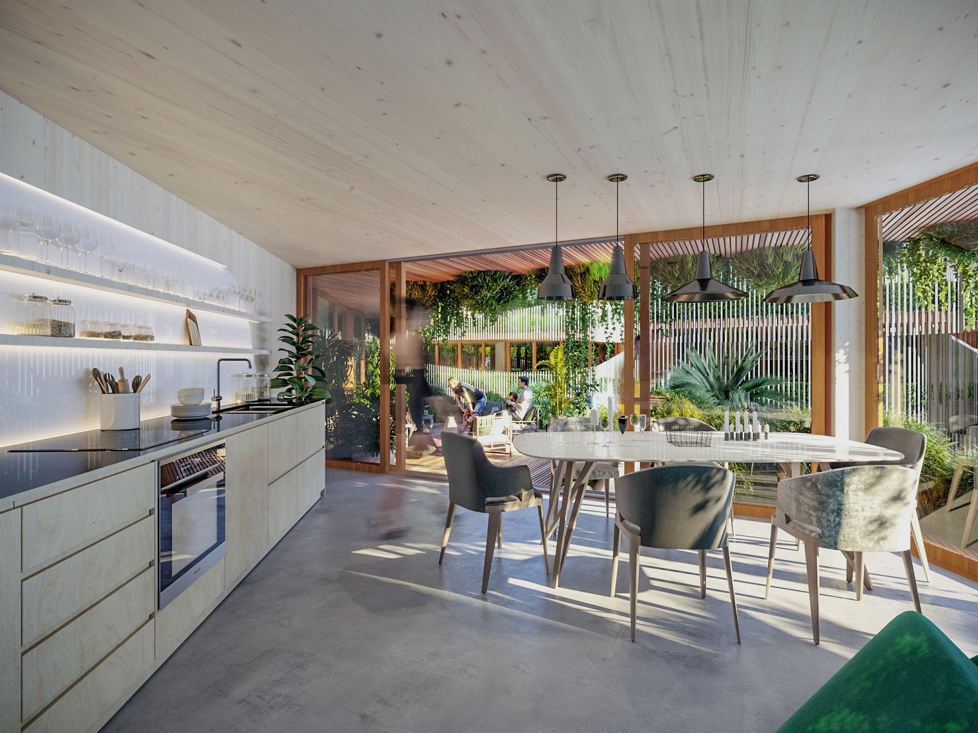Mitosis XL - Kitchen-dining of apartment 5-45