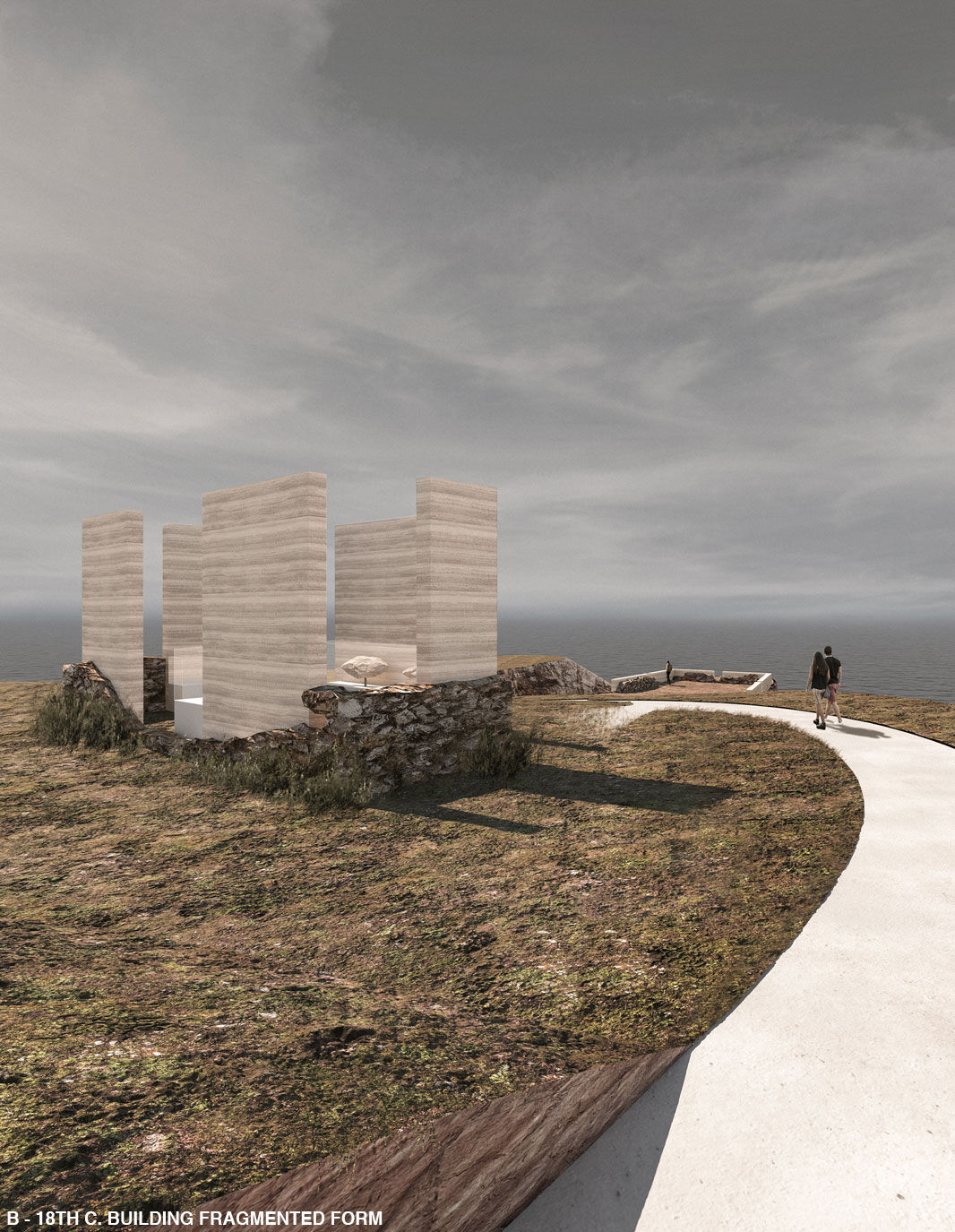 B - 18th C. Building, Fragmented Form