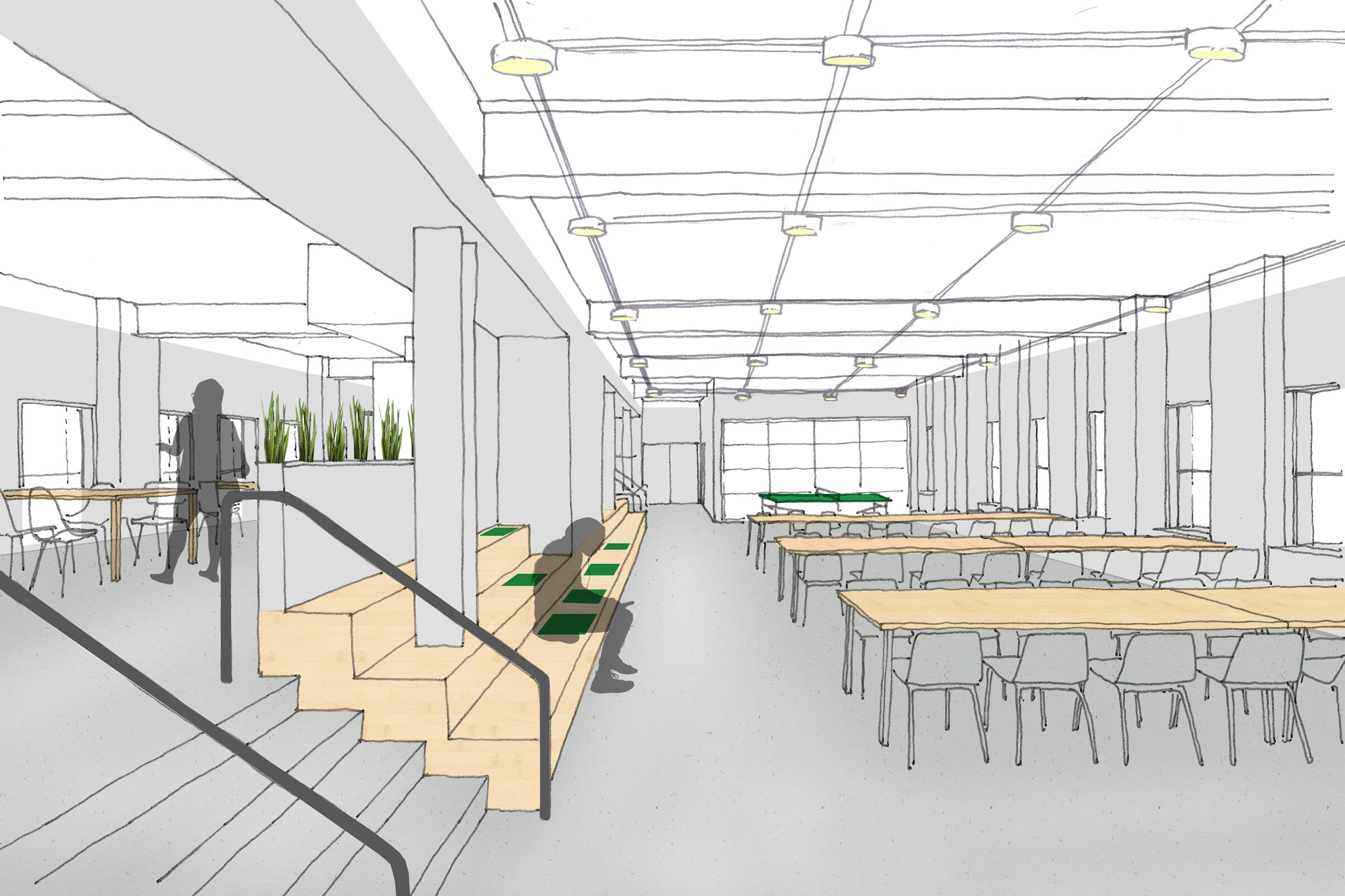Open cafe rendering