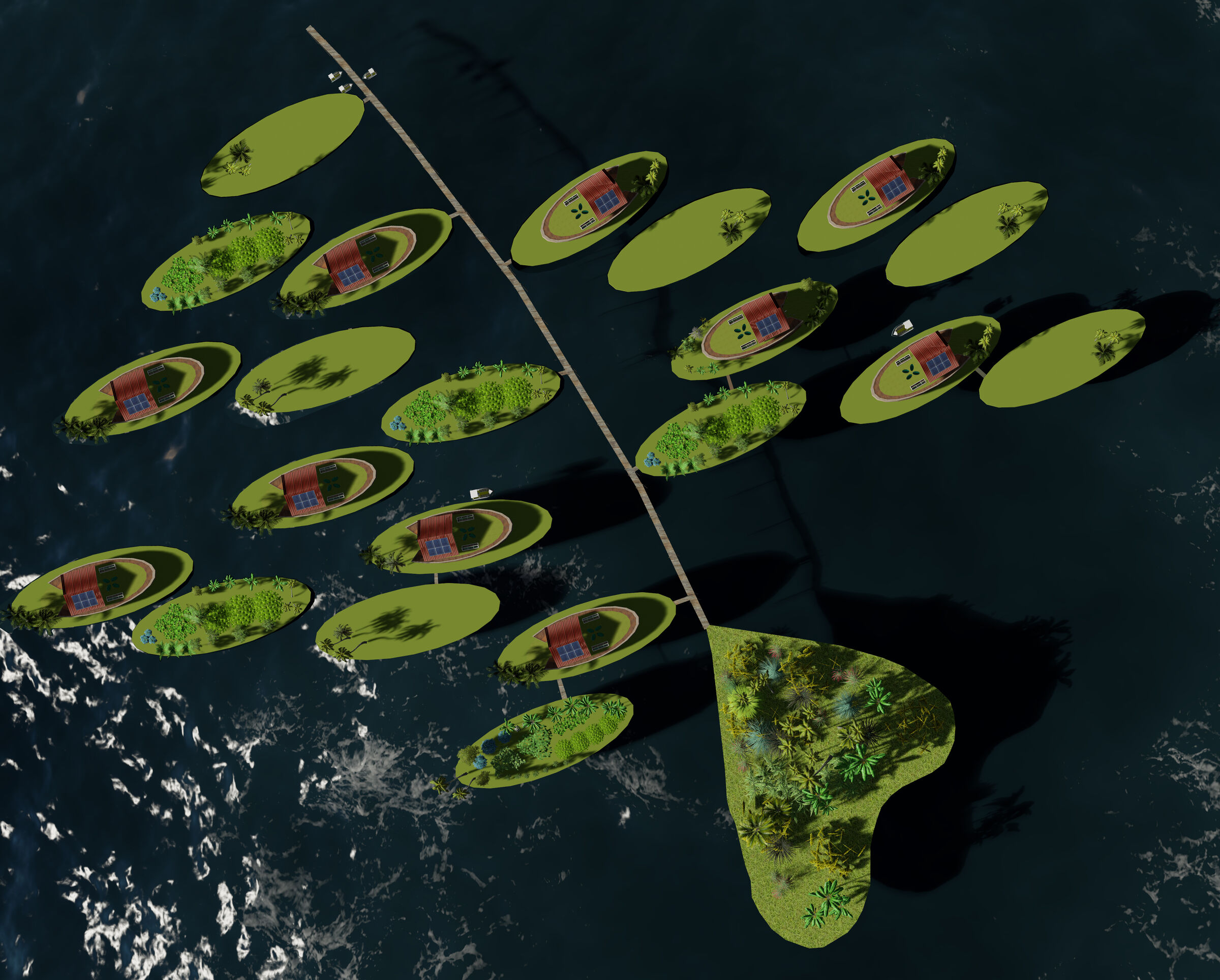 Proposed site plan of Floating Houses