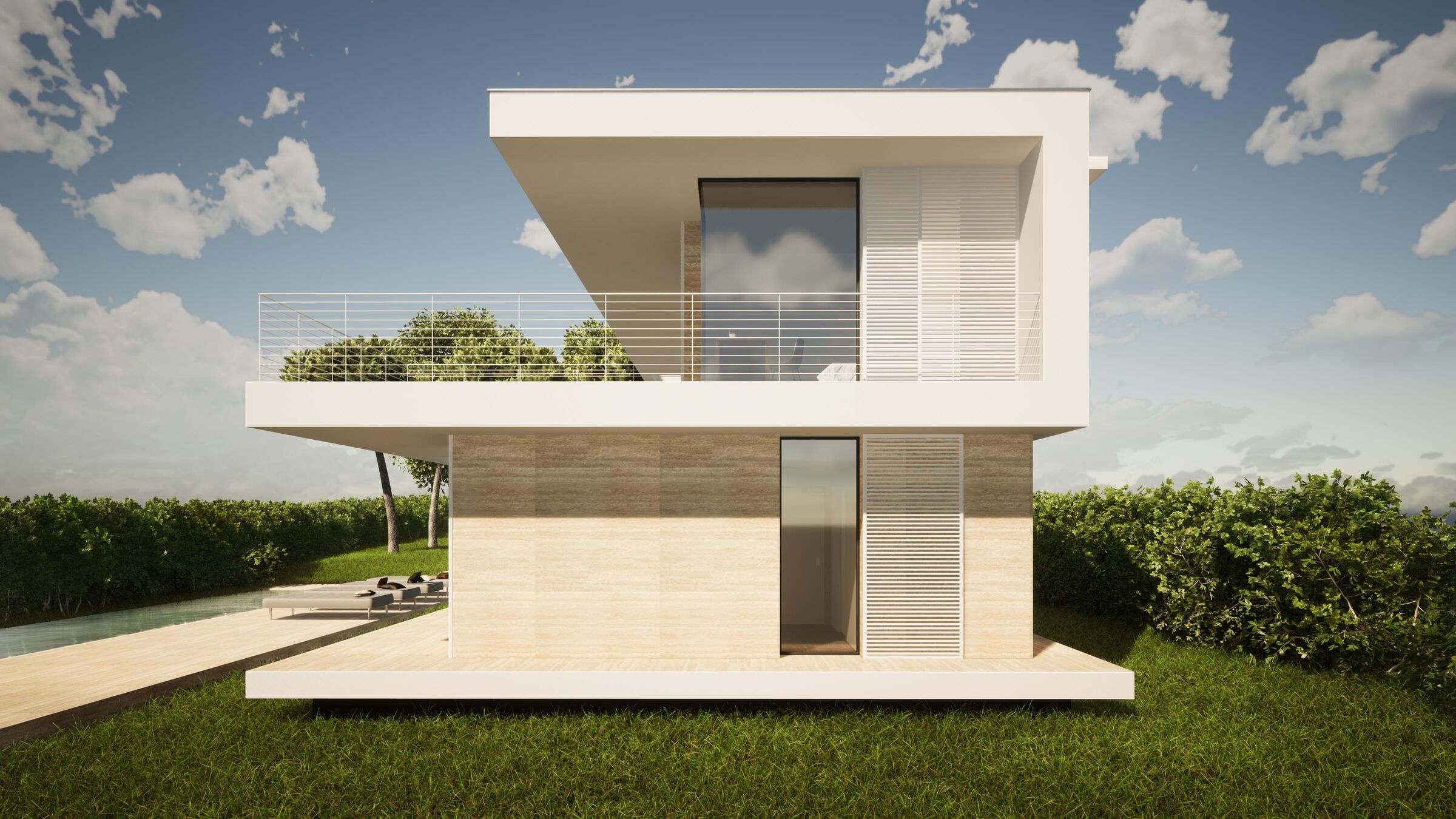 External view, the terrace