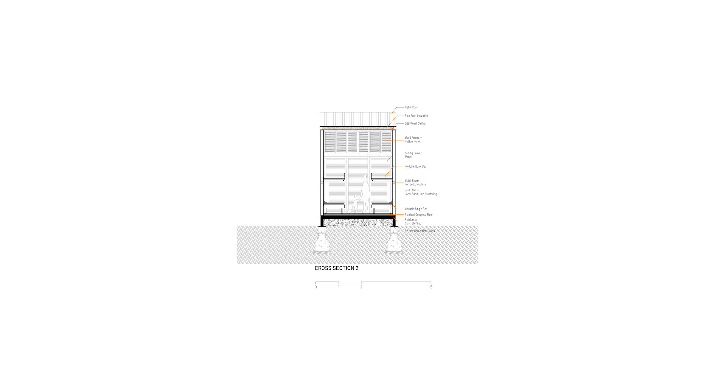 T3 Architects - Typical Dormitory Section