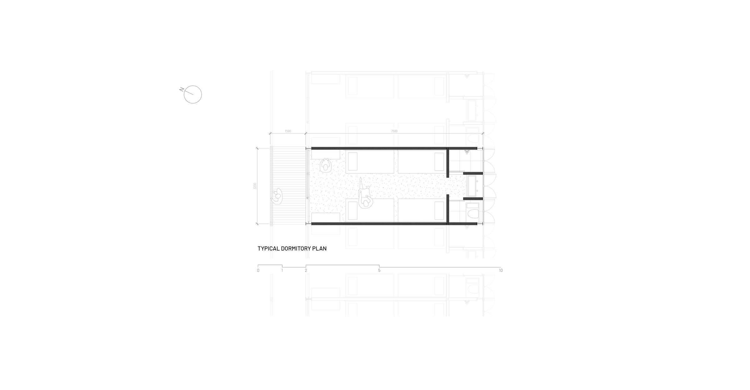 T3 Architects - Typical Dormitory Plan