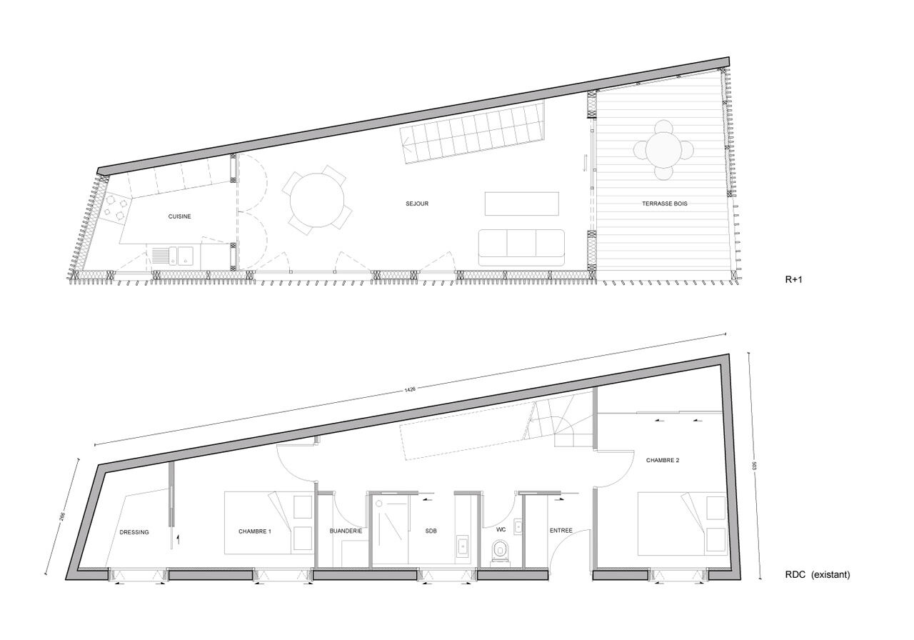Wooden vertical expansion, Bordeaux - Atelier Krauss Architecture