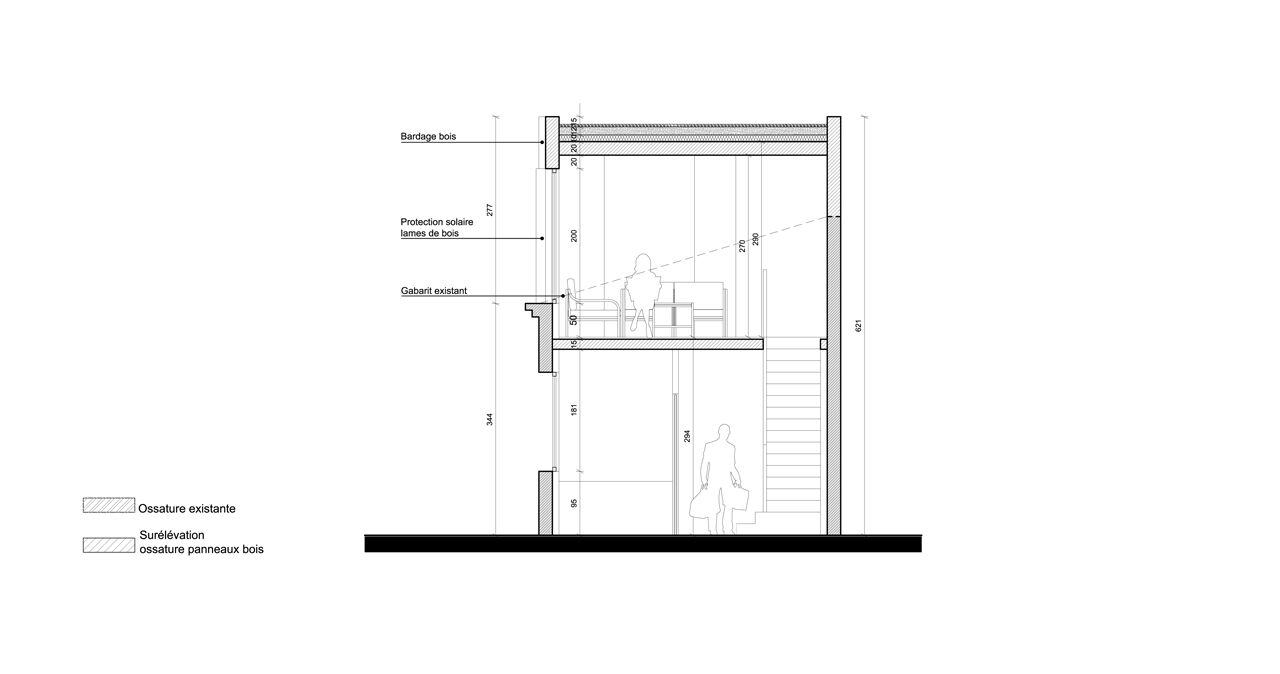 Wooden vertical expansion, Bordeaux - Atelier Krauss Architecture
