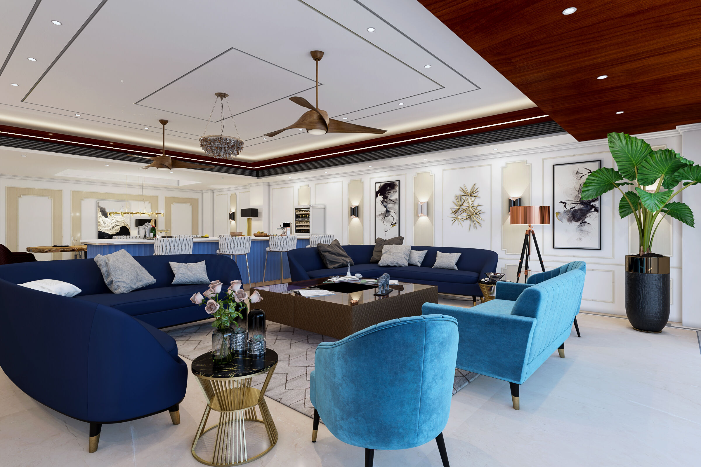 Living Area Interior Designs in gurgaon - ACad Studio