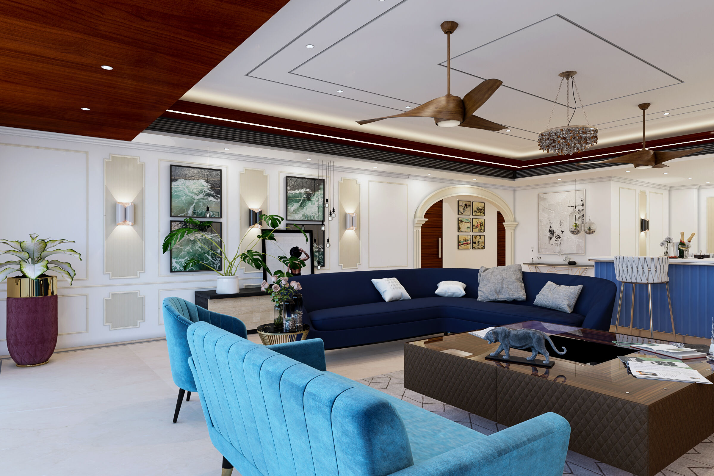 Living Area Interior Designs in gurgaon - ACad Studio